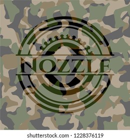 Nozzle written on a camo texture
