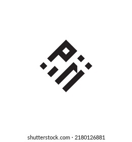 NP abstract geometric concept logo in high quality professional design that will be best for street style