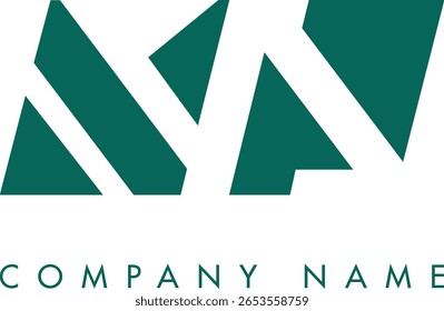 Diseño de Vector de logotipo de carta abstracta moderna creativa NP. Utilizable para su empresa o negocio e identidad de marca.