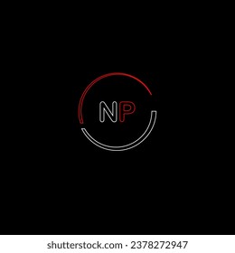 Plantilla de diseño de logotipo para letras modernas creativas de NP