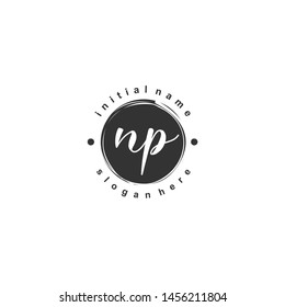 NP Initial beauty monogram logo vector