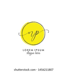 NP Initial beauty monogram logo vector