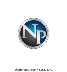 NP initial circle logo blue