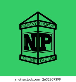 NP Initial Explore esta coleção exclusiva de logotipos de casas alfabéticas, apresentando combinações elegantes de letras dentro de um contorno geométrico da casa. Perfeito para projetos de marca, design gráfico