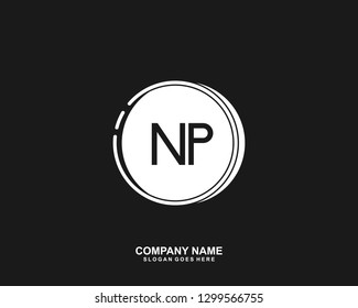 NP Initial letter geometric logo vector 