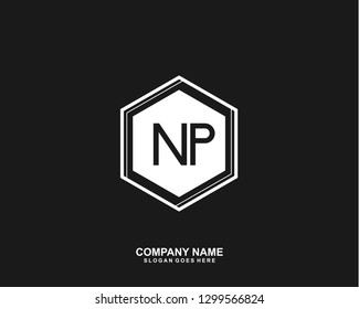 NP Initial letter geometric logo vector 