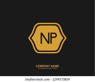 NP Initial letter geometric logo vector 