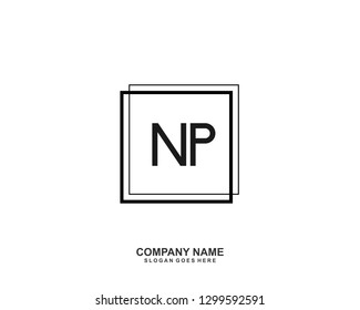 NP Initial letter geometric logo vector 