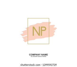 NP Initial letter geometric logo vector 
