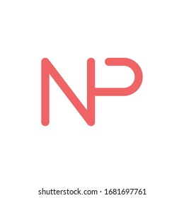 NP initial letter logo template vector icon design