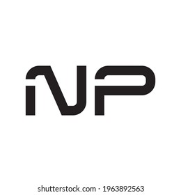 np initial letter vector logo