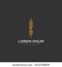 NP initial monogram business logo
