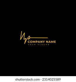 Np Initial signature logo vector design