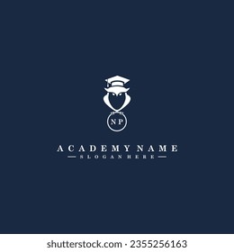 NP Initials Academy Logo Vector Art Icons and Graphics