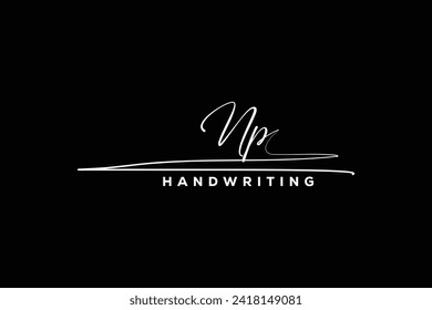 NP initials Handwriting signature logo. NP Hand drawn Calligraphy lettering Vector. NP letter real estate, beauty, photography letter logo design.