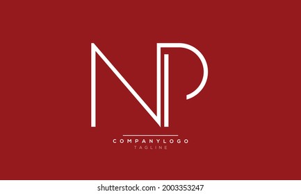 NP initials monogram letter text alphabet logo design