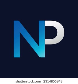 Design-Vektorvorlage für das Logo von NP Letter
