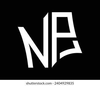 NP letter logo design vector art