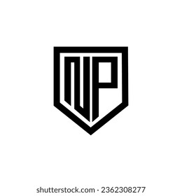 NP letter logo design with white background in illustrator. Vector logo, calligraphy designs for logo, Poster, Invitation, etc.