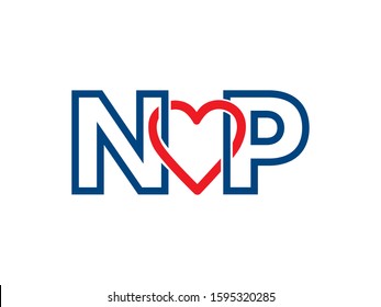 NP Letter logo or symbol template design