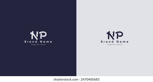 NP letters vector logo design