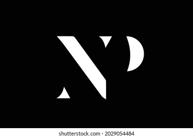 NP logo combination design suitable for a company - Vector