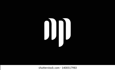 NP logo design template vector illustration minimal design