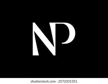 NP Logo Design Template Vector Graphic Branding Element.
