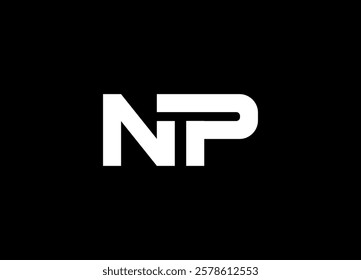 NP logo design vector template design for brand
