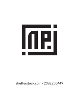 NP minimalist geometric symbol logo in high quality professional design that will print well across any print media