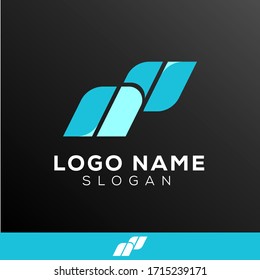 NP N P letter logo design. Initial letter NP linked circle upercase monogram logo red and blue. NP logo, N P designNP letter logo Vector Illustration - Vector