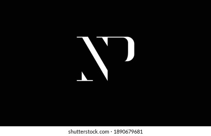 NP PN abstract vector logo monogram template