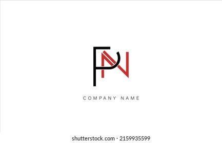 NP, PN alphabet letters logo monogram