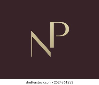 NP or PN letter logo icon design. Classic style luxury initials monogram.