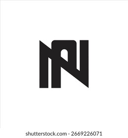 Concepto de logotipo de logotipo de letra NP o PN y Ilustración vectorial de estilo elegante.