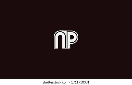 Logo de la letra NP o PN. Único atractivo creativo y moderno logotipo de letra inicial NP PN N P inicial