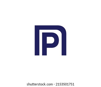 NP PN logo design vector template