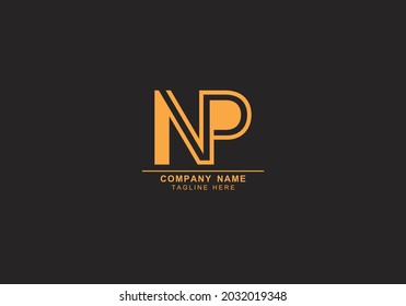 NP or PN minimal logo icon