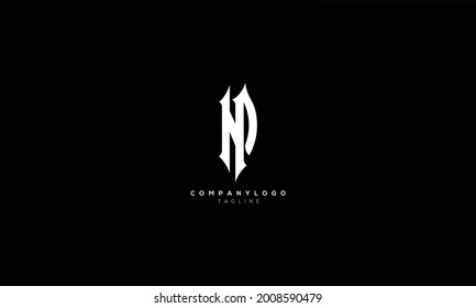 NP PN N AND P Abstract initial monogram letter alphabet logo design