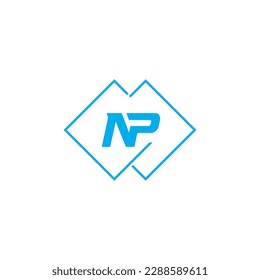 NP ,PN ,N ,P Abstract Letters Logo Monogram
