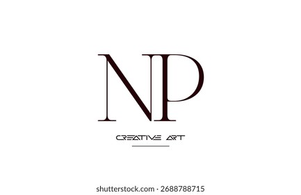NP, PN, N, P abstrakte Buchstaben Logo-Monogramm