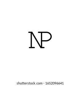 NP pn n p Logo design vector. Illustration of Letter NP pn n p Logotypr template