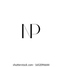 NP pn n p Logo design vector. Illustration of Letter NP pn n p Logotypr template