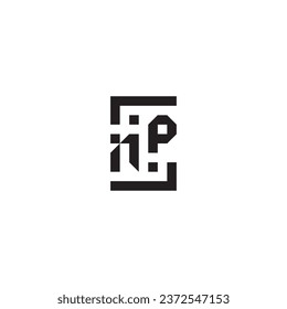NP square concept retro logo in high quality professional design that will print well across any print media