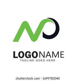 Diseño del logotipo de texto NP y ilustración de arte vectorial para impresión 