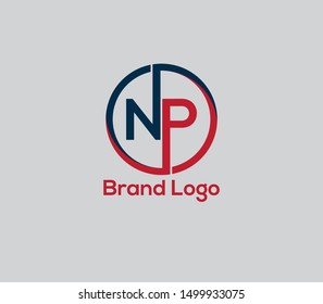 NP vector logo design element, Brand Identity, 