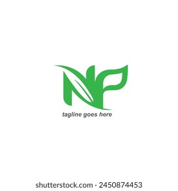 NP vector logo. NP natural illustration logo