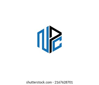 NPC Letter Unique Logo Design Concept Vector Symbol Template.