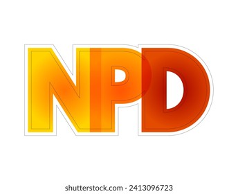 NPD New Product Development - complete process of bringing a new product to market, colorful acronym text concept background