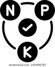 NPK glyph icon illustration vector